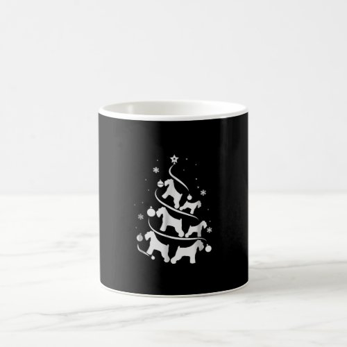 miniature schnauzer  christmas tree dog lover coffee mug