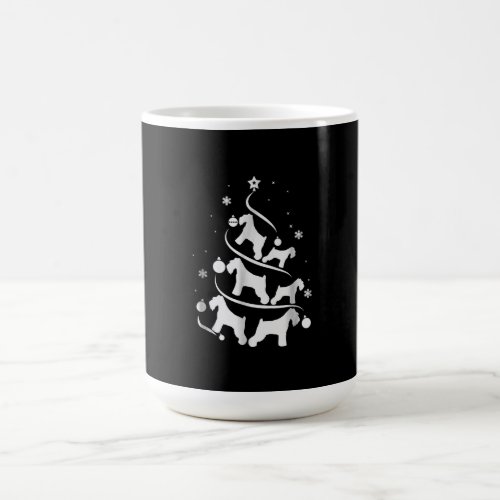 miniature schnauzer  christmas tree dog lover coffee mug