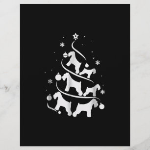 miniature schnauzer christmas tree dog lover letterhead