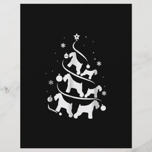 miniature schnauzer  christmas tree dog lover letterhead (Front)