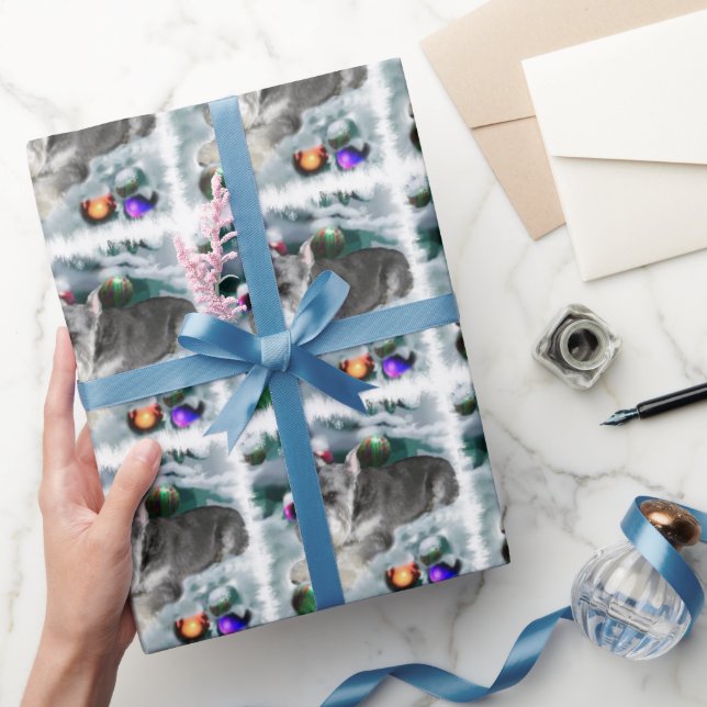 Miniature Schnauzer Christmas Wrapping Paper (Gifting)