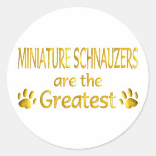 Miniature Schnauzer Classic Round Sticker
