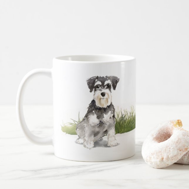 Miniature Schnauzer Coffee Mug (With Donut)