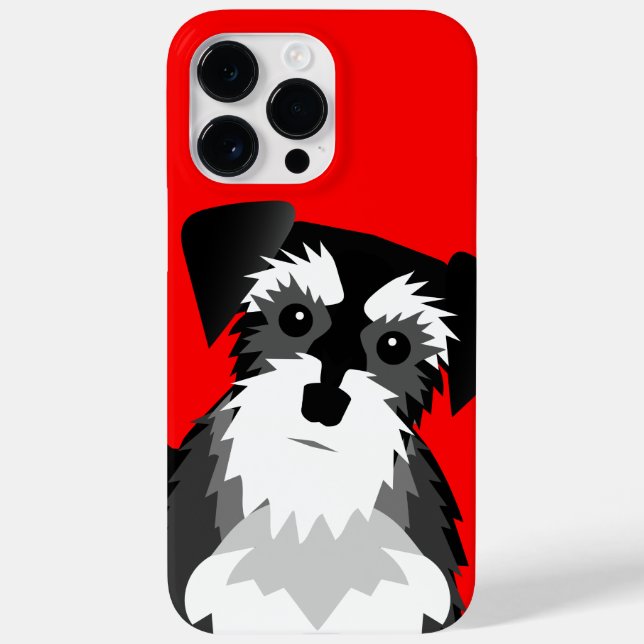 Miniature Schnauzer Custom Background Color Case-Mate iPhone Case (Back)