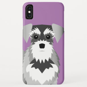 Miniature Schnauzer Custom Background Color iPhone XS Max Case