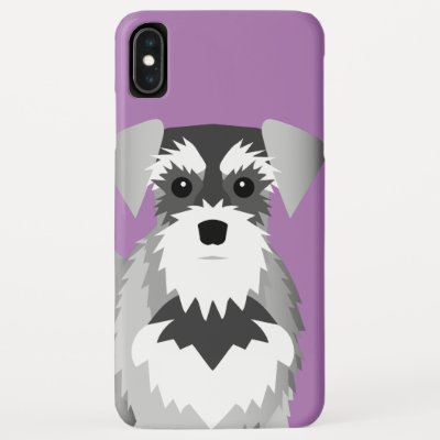 Miniature Schnauzer Custom Background Color iPhone XS Max Case