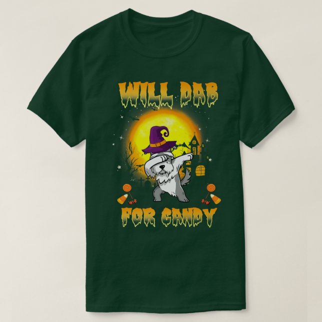 Miniature Schnauzer Dabbing Dog Will Dab for Candy T-Shirt (Design Front)