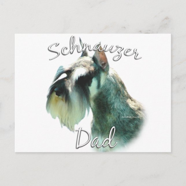 Miniature Schnauzer Dad 2 Postcard (Front)
