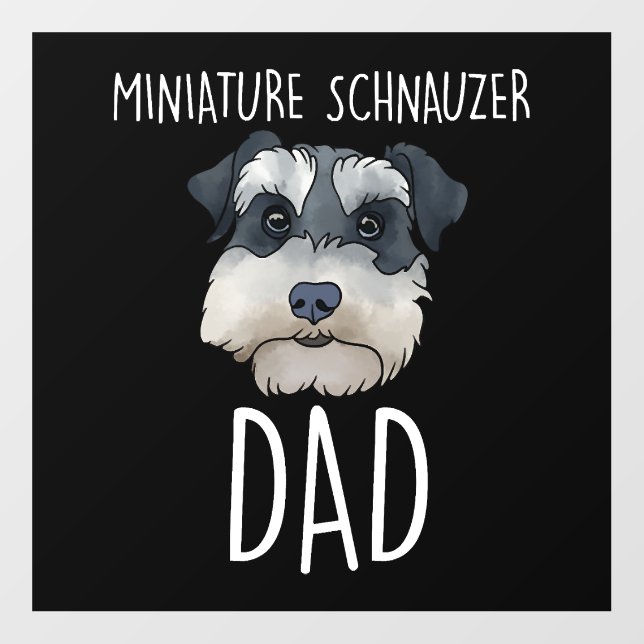 Miniature Schnauzer Dad Floor Decals (Front)