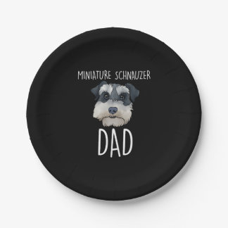 Miniature Schnauzer Dad Paper Plates