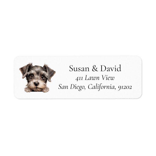 Miniature Schnauzer Dog Breed Pet Lovers Label (Front)