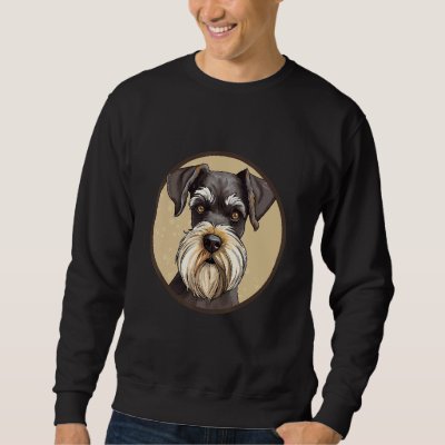 Miniature Schnauzer Dog Breed with  Design 1 Sweatshirt