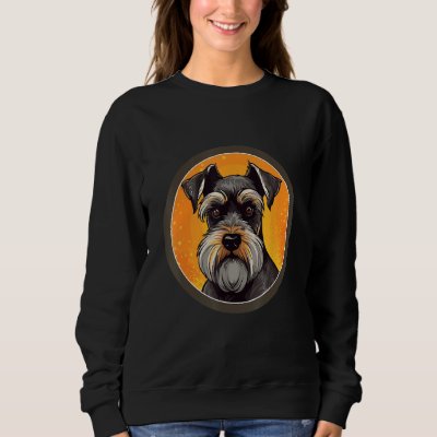 Miniature Schnauzer Dog Breed with  Design Sweatshirt