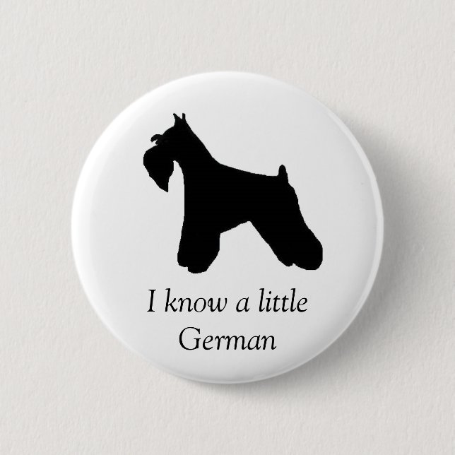 Miniature Schnauzer Dog Button (Front)