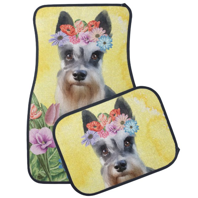 Miniature Schnauzer Dog Car Floor Mat (Set)