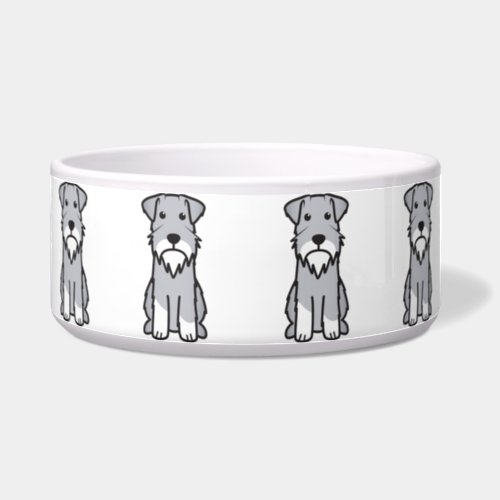 Miniature Schnauzer Dog Cartoon Bowl