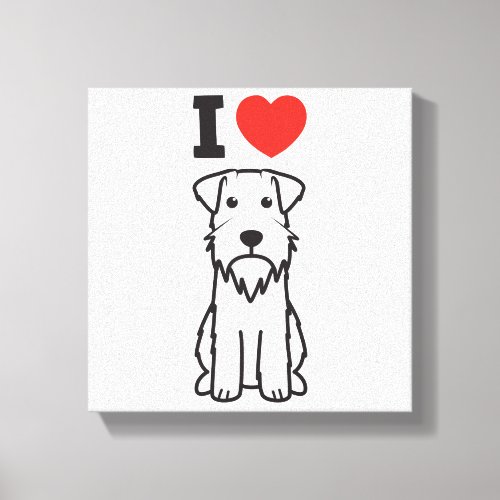 Miniature Schnauzer Dog Cartoon Canvas Print