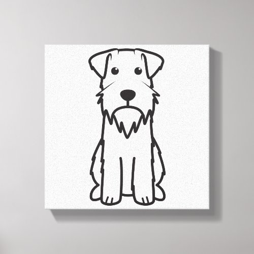 Miniature Schnauzer Dog Cartoon Canvas Print