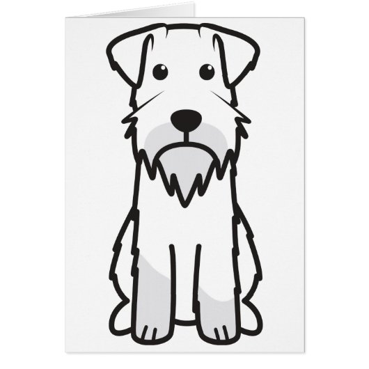 Miniature Schnauzer Dog Cartoon Cards (Front)