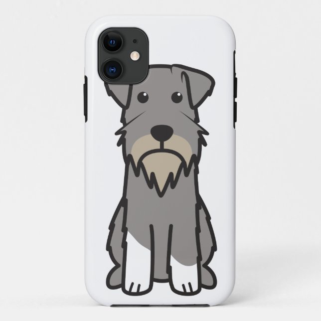 Miniature Schnauzer Dog Cartoon Case-Mate iPhone Case (Back)
