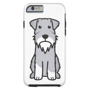 Miniature Schnauzer Dog Cartoon Tough Iphone 6 Case by DogBreedCartoon at Zazzle