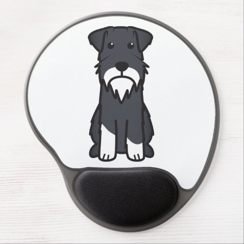 Miniature Schnauzer Dog Cartoon Gel Mouse Pad