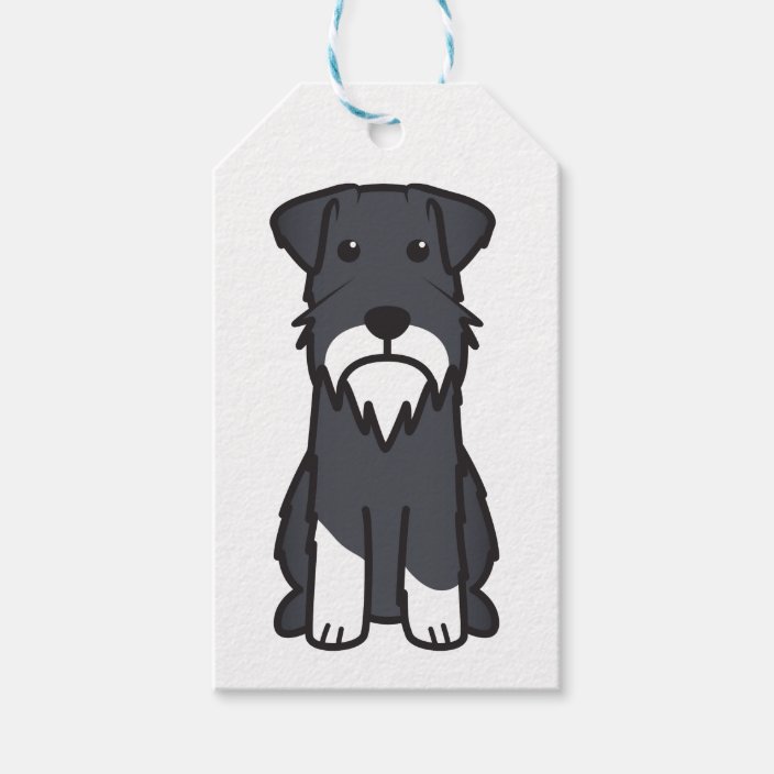 Miniature Schnauzer Dog Cartoon Gift Tags Zazzle Com