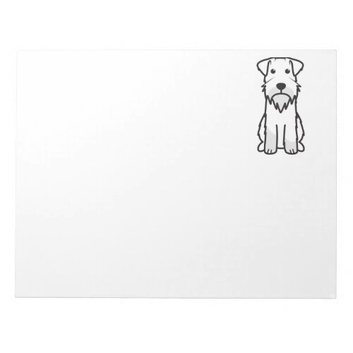 Miniature Schnauzer Dog Cartoon Notepad