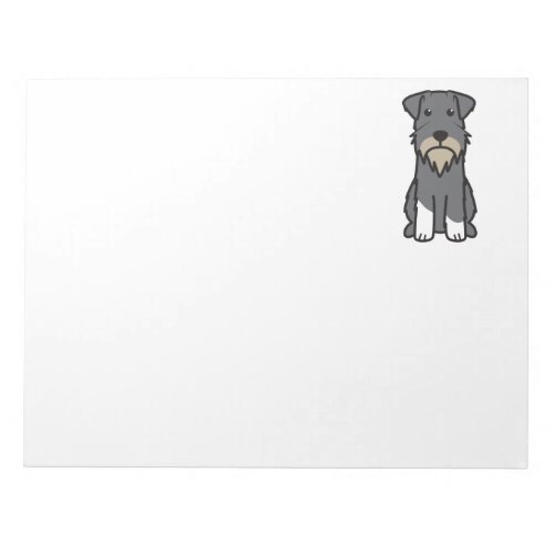 Miniature Schnauzer Dog Cartoon Notepad