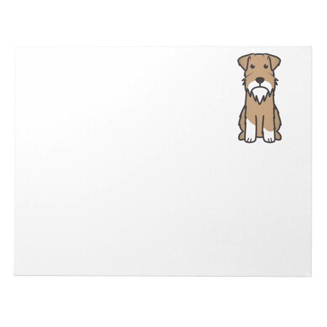 Miniature Schnauzer Dog Cartoon Notepad (Front)