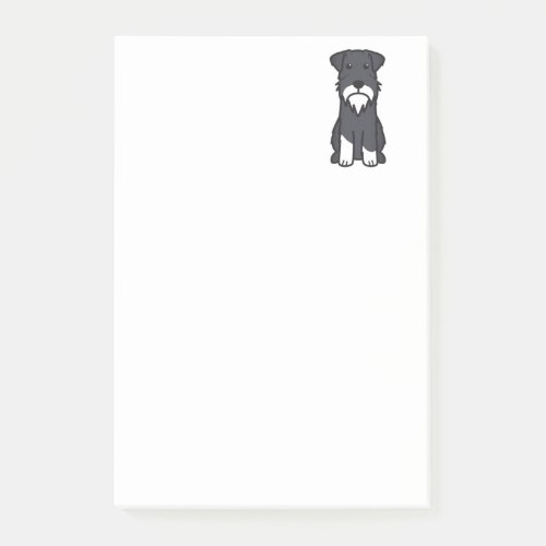 Miniature Schnauzer Dog Cartoon Post_it Notes