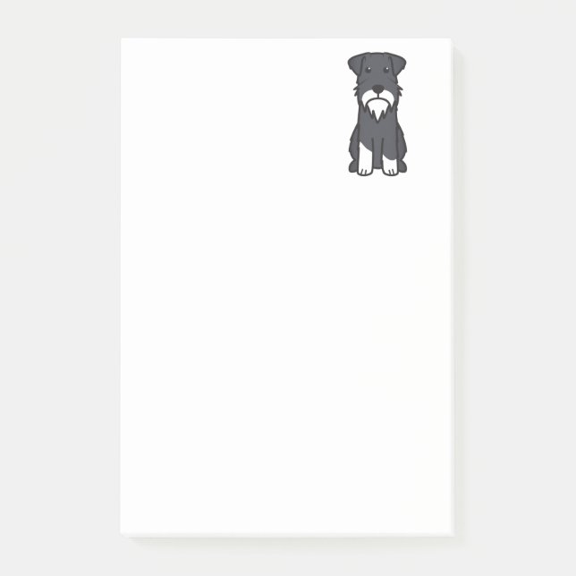 Miniature Schnauzer Dog Cartoon Post-it Notes (Front)