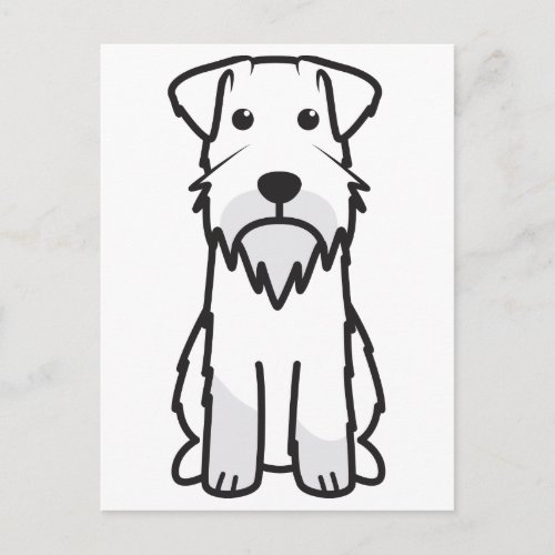 Miniature Schnauzer Dog Cartoon Postcard