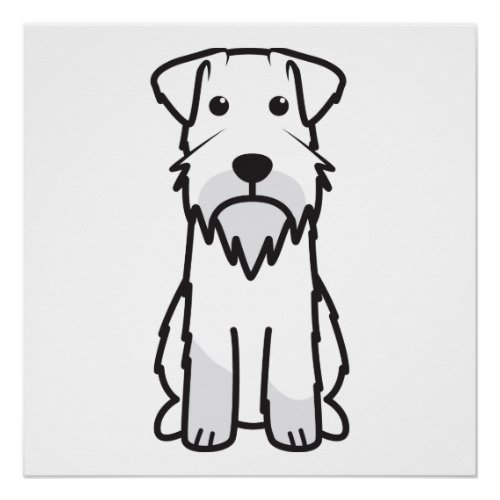 Miniature Schnauzer Dog Cartoon Poster