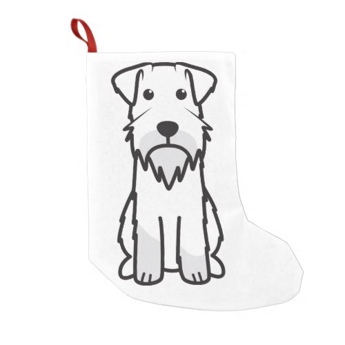 Miniature Schnauzer Dog Cartoon Small Christmas Stocking