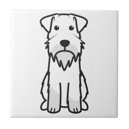 Miniature Schnauzer Dog Cartoon Tile