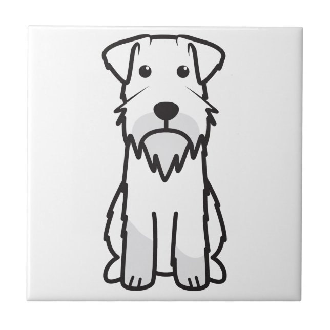 Miniature Schnauzer Dog Cartoon Tile (Front)