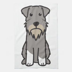 Miniature Schnauzer Dog Cartoon Towel