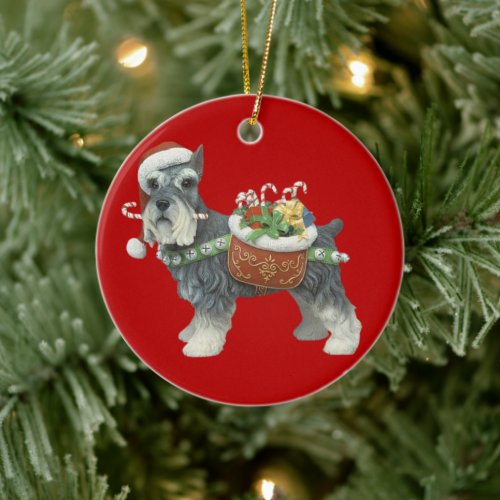 Miniature Schnauzer Dog Christmas Ornament