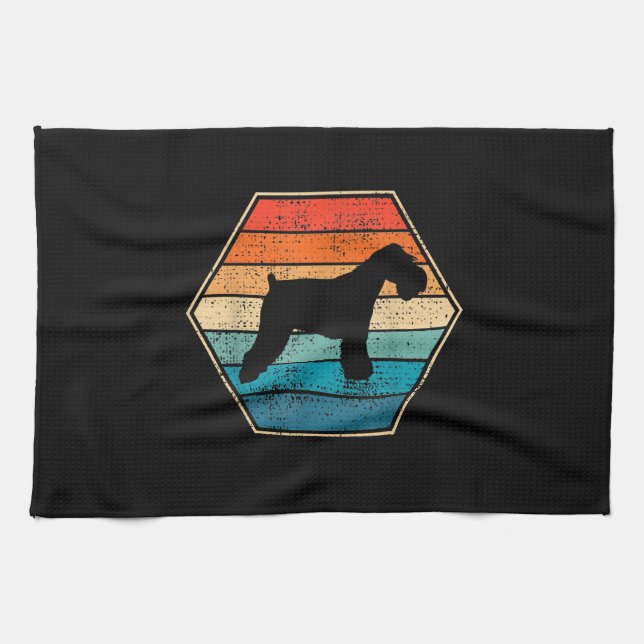 Miniature Schnauzer Dog Gift Kitchen Towel (Horizontal)