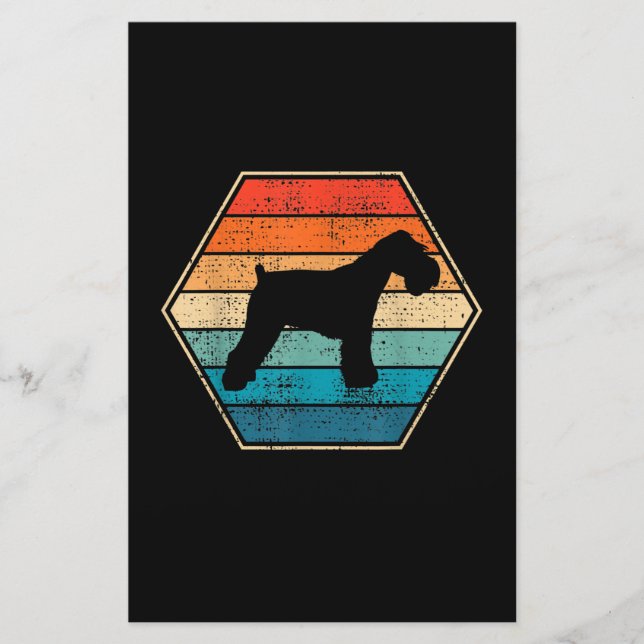 Miniature Schnauzer Dog Gift Stationery (Front)
