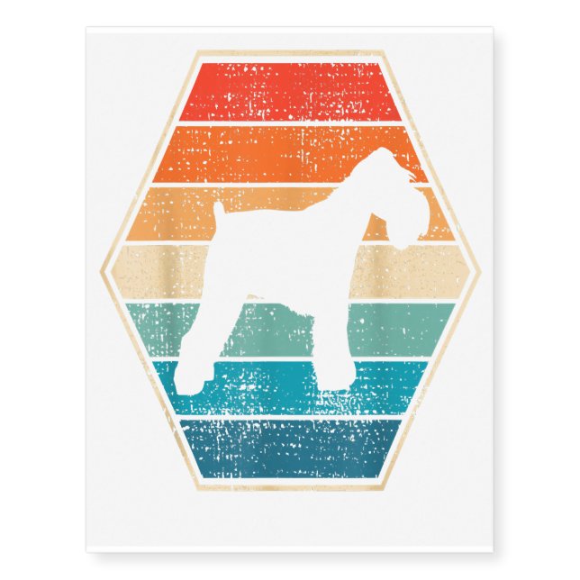 Miniature Schnauzer Dog Gift Temporary Tattoos (Front)