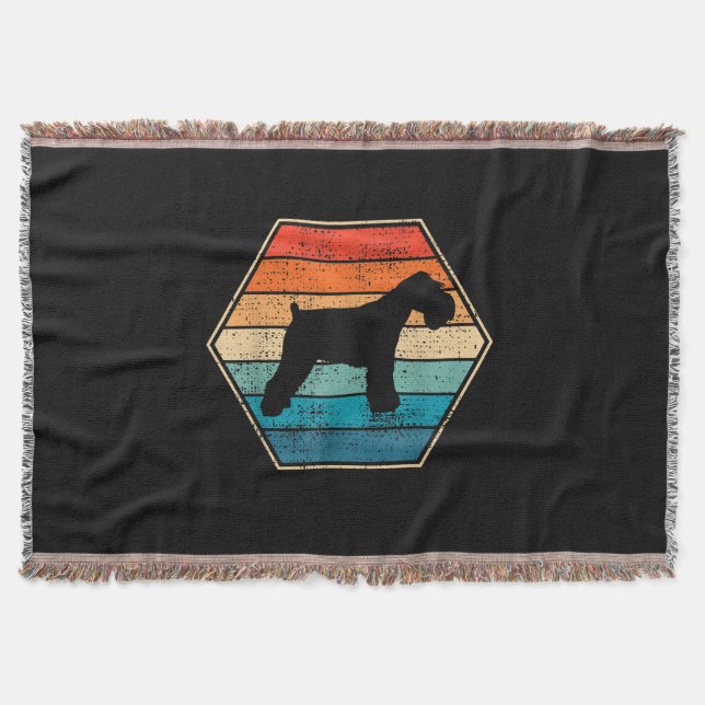 Miniature Schnauzer Dog Gift Throw Blanket (Front)