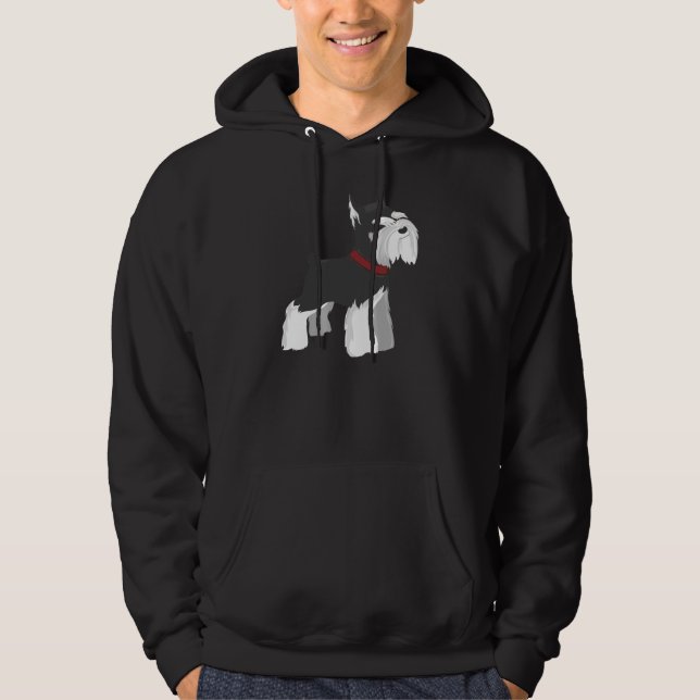 Miniature Schnauzer Dog Hoodie (Front)