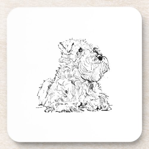 Miniature Schnauzer Dog Illustration Beverage Coaster