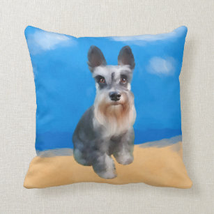 miniature schnauzer pillow