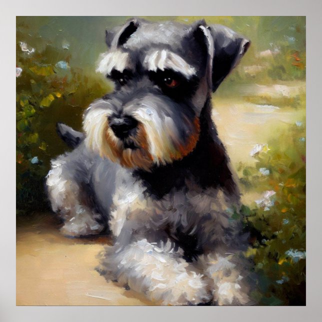 Miniature Schnauzer Dog Poster (Front)