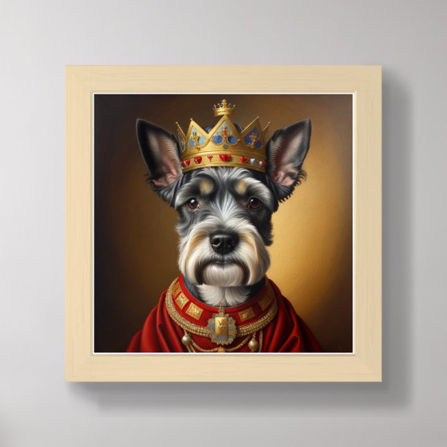 Miniature Schnauzer dog Print (Framed Front)
