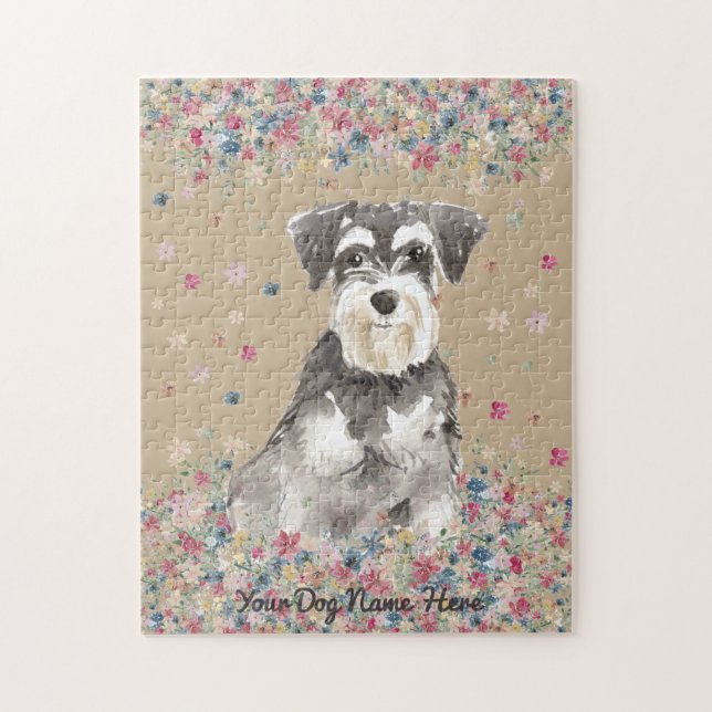 Miniature Schnauzer dog puppy game Jigsaw Puzzle (Vertical)