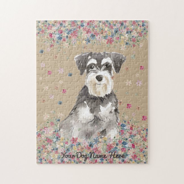 Miniature Schnauzer dog puppy game Jigsaw Puzzle